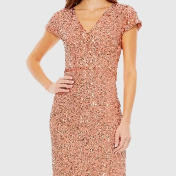 white christmas dresses Mac Duggal 11829 - Short Crepe A-Line Dress